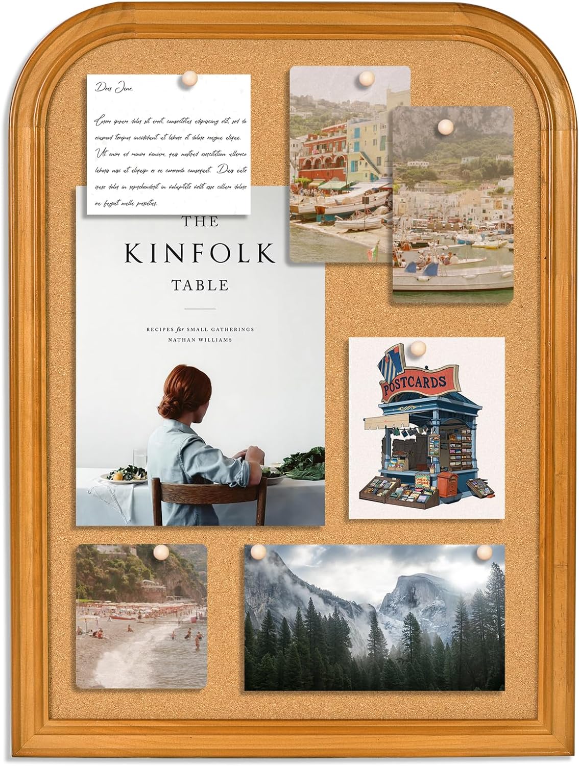 Cork Board for Walls, 23.6x17.7 inches Decorative Pin Board