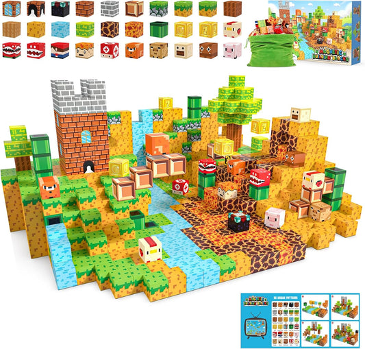 Fuwidvia 100PCS Magnetic Building Blocks - STEM Toy for Kids