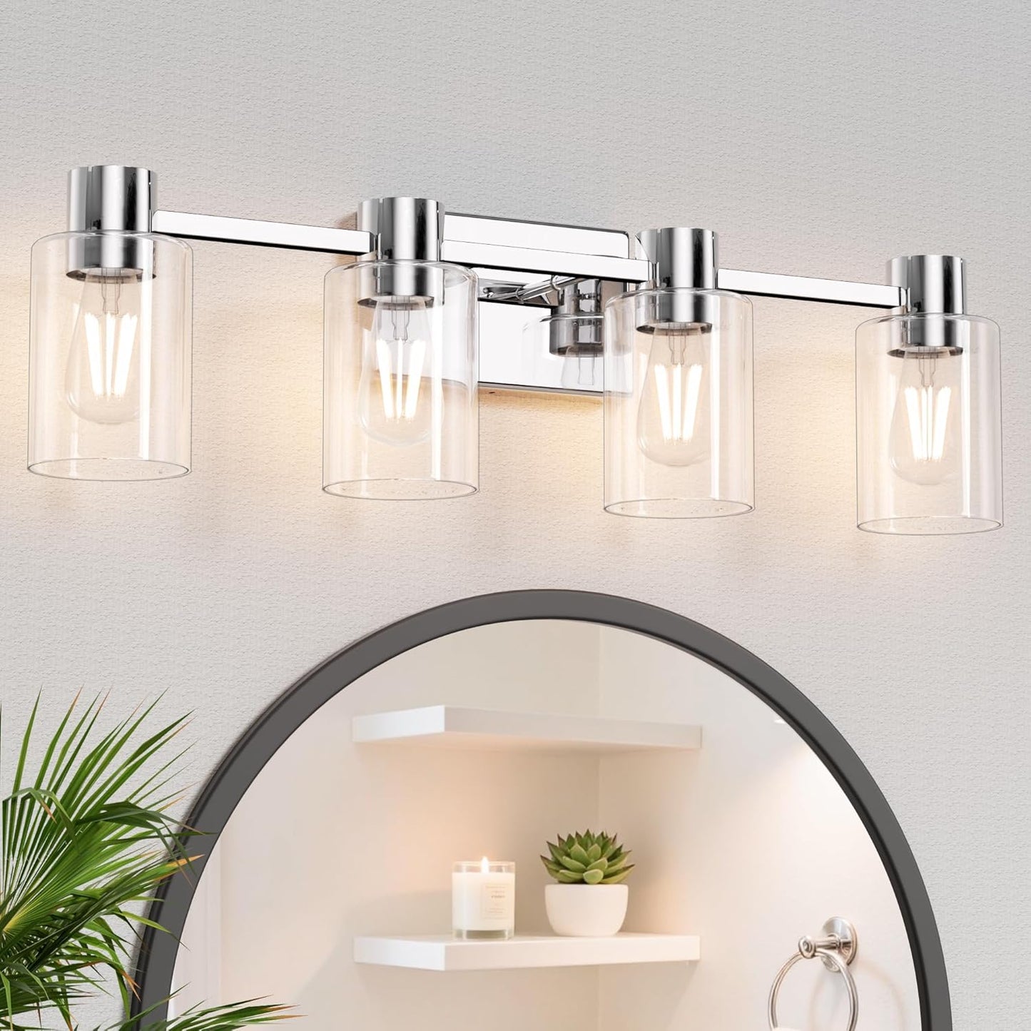 4-Light Modern Vanity Light Fixtures for Stylish Bathrooms