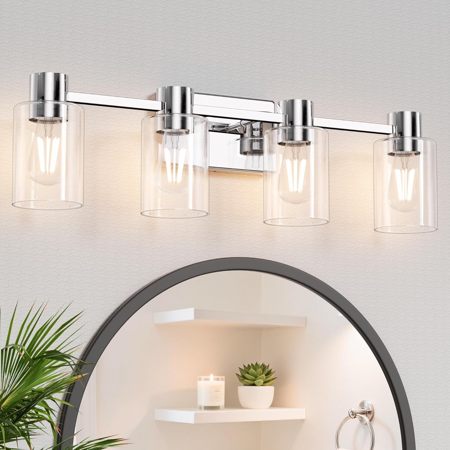 4-Light Modern Vanity Light Fixtures for Stylish Bathrooms