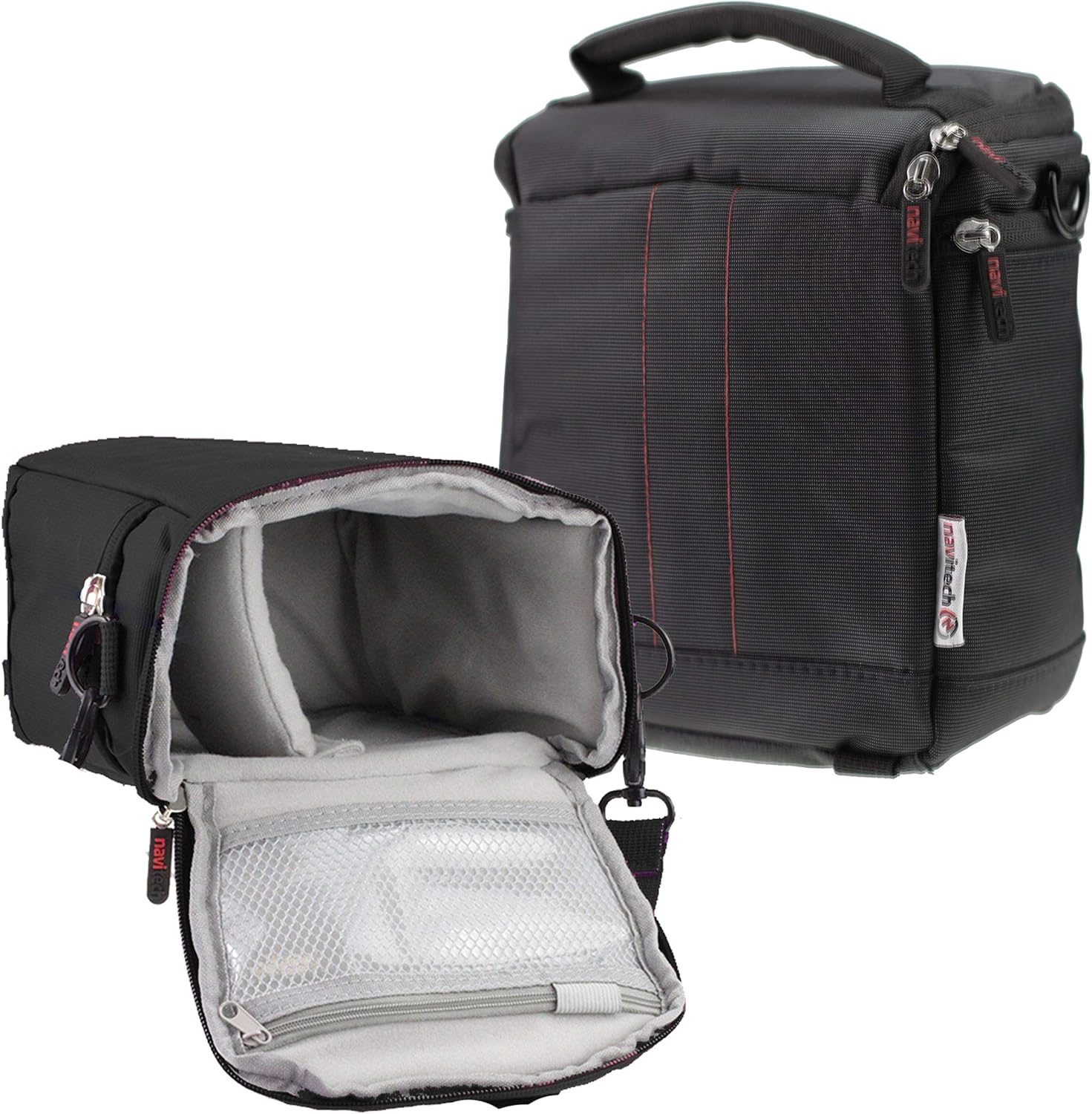 Navitech Black Water Resistant Protective Binocular Case for Travel
