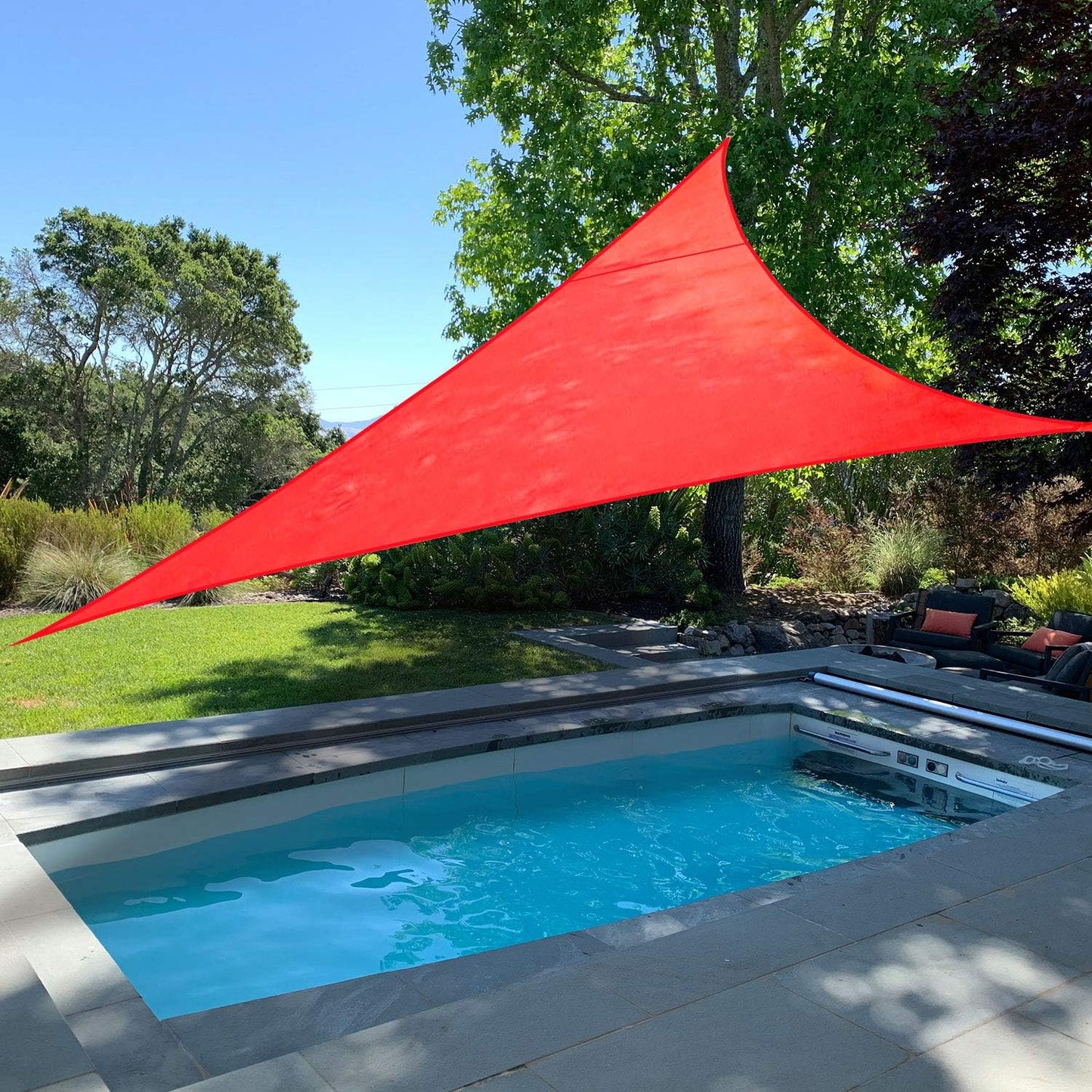 Artpuch Sun Shade Sail 7ftx13ft Scarlet Rectangle for Outdoor Use