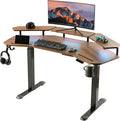 EUREKA ERGONOMIC 63in Wing Shaped Standing Gaming Desk - Dual Motor