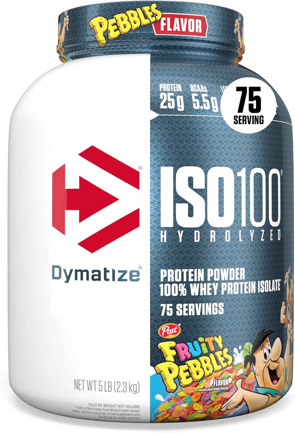 Dymatize ISO100 Whey Protein Powder with Fruity Pebbles Flavor
