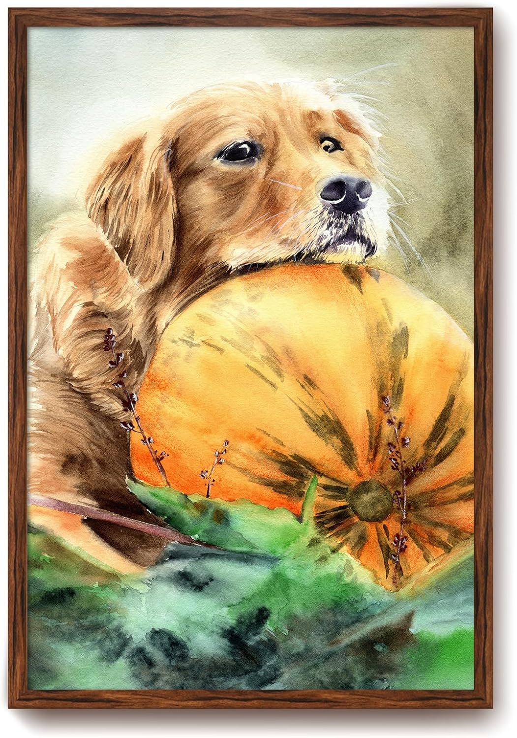 Rustic Walnut 24x36 Frame for Artwork and Photos - Elegant Design