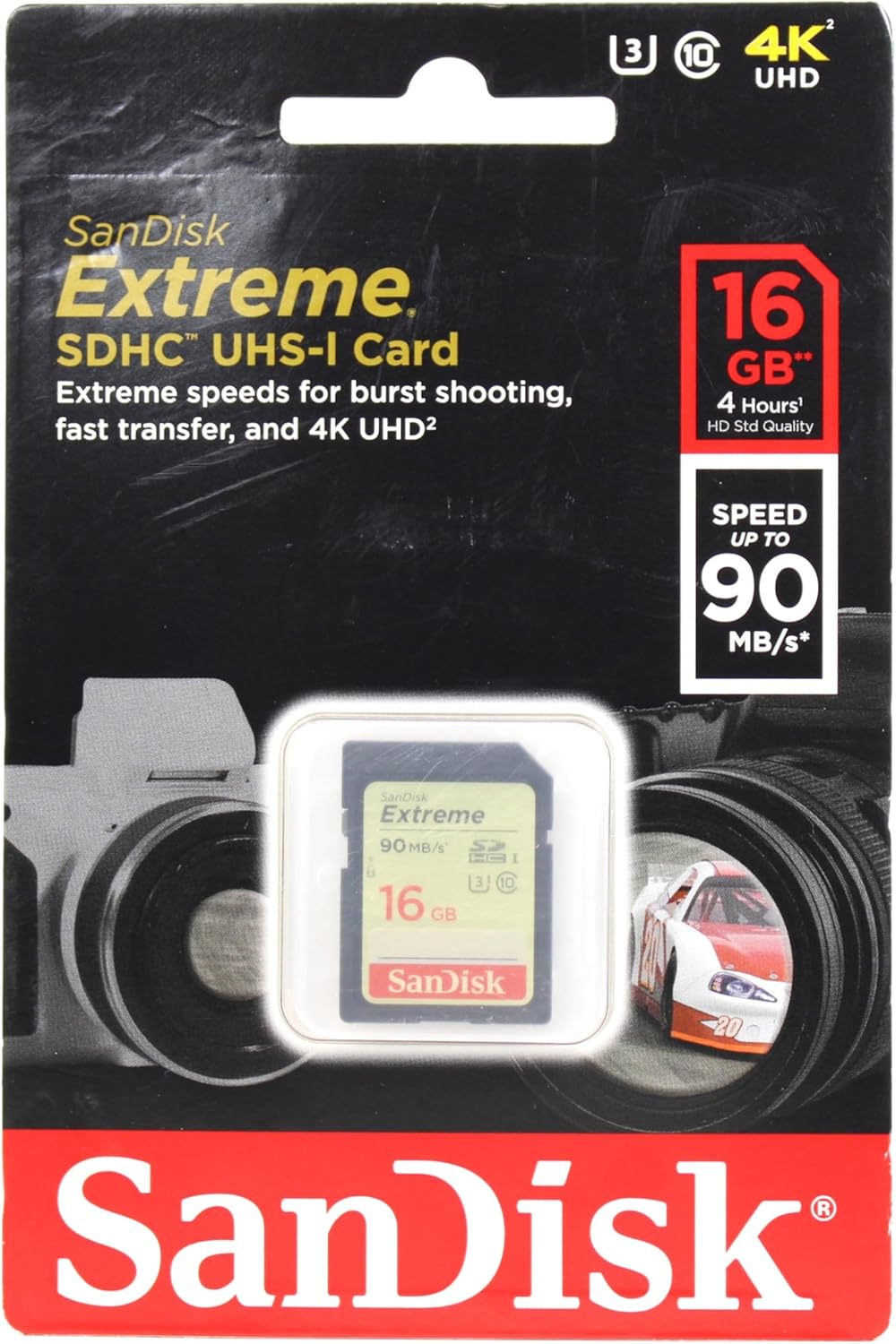 SanDisk 16GB Extreme SDHC - High-Speed 4K UHD