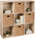 9-Cube Storage Organizer Light Oak - 42in Bookcase