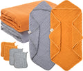 Tidy and Cozy Baby Essentials Set - Muslin Towels & Bamboo Swaddles