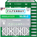 16x16x2 Air Filter MERV 8 Essential Dust & Allergy Defense - 12 Pack