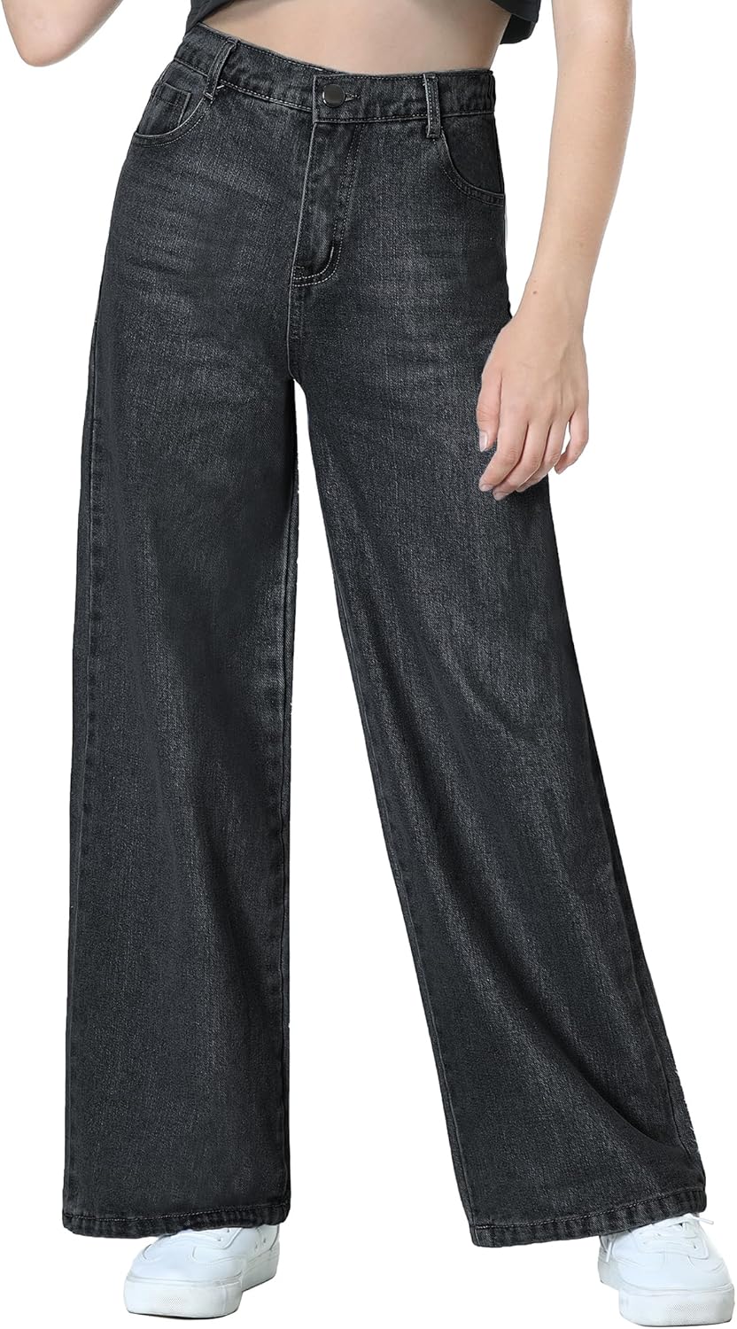 EXARUS Girls Jeans Baggy Pants for Stylish Casual Outfits