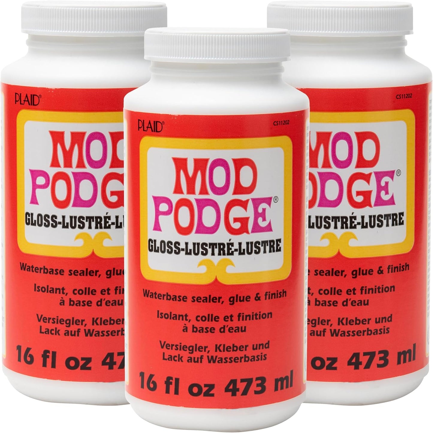 Mod Podge Waterbase Sealer Pack of 3 for Arts and Crafts