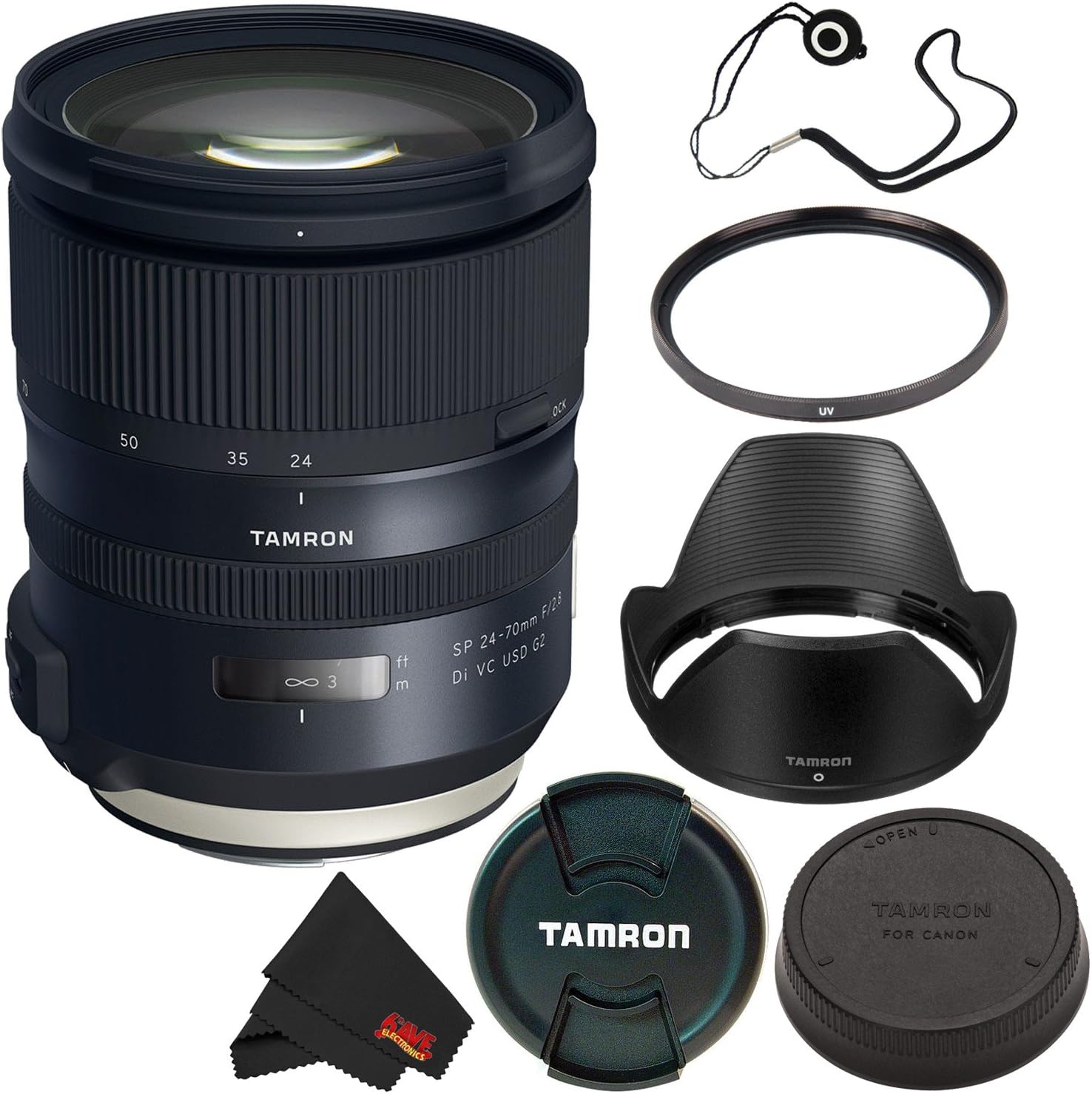 Tamron SP 24-70mm f/2.8 Di VC USD G2 Lens Bundle for Canon