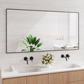 Koonmi Black Mirrors for Wall 30x60 in Rectangular Mirror - Clear
