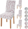 Chair Covers for Dining Room 4 Pack - Stretch Jacquard Slipcovers