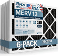 16x20x1 MERV 12 Odor Defense Air Filter 6-Pack - Cleaner Air Fast