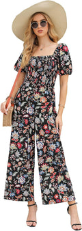 Women's Floral Summer Jumpsuit - Wide Leg Romper for All