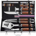 Extra Thick BBQ Grill Accessories 25pc Set - Heavy Duty Tools