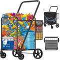 JIALIJIU Heavy Duty Folding Shopping Cart for Groceries
