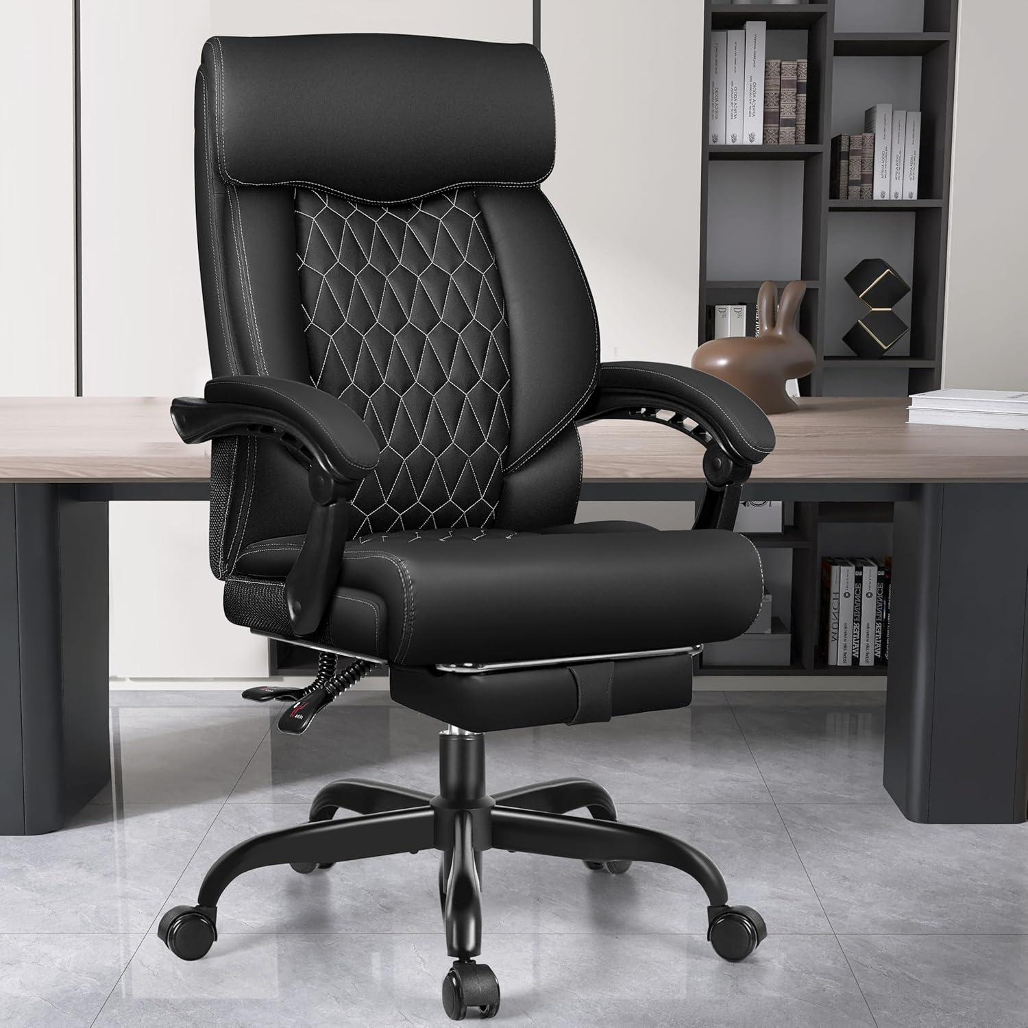 Big and Tall Office Chair with Footrest for Ultimate Comfort