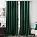 Timeper Green Velvet Curtains 84 in 2 Panels - Luxury Blackout Drapes