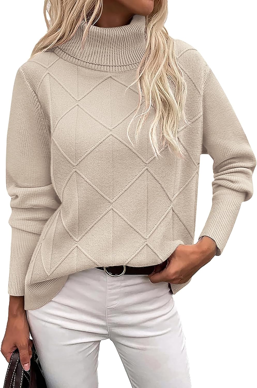 Trendy Turtleneck Sweater for Women - Cozy Fall Winter Style