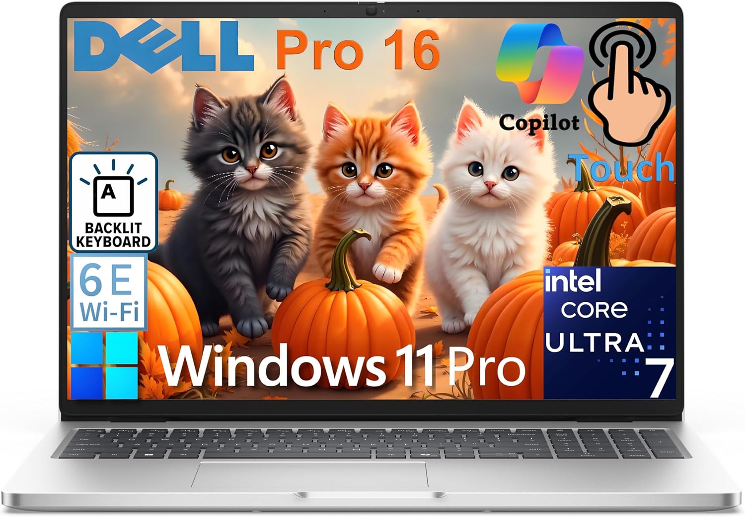 Dell Pro 16 Touchscreen Laptop with Intel Core Ultra 7 Processor