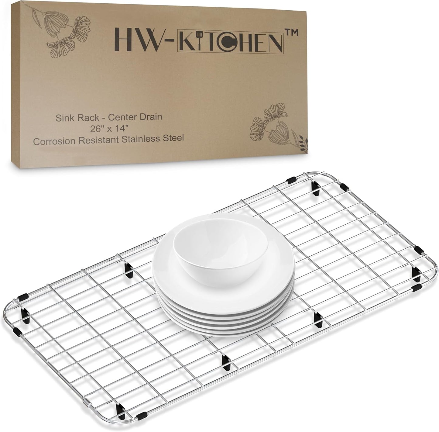 26in x 14in Stainless Steel Sink Protector for Kitchen Sink