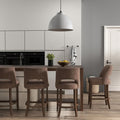 VKNOW Bar Stools Set of 4 Counter Height Stools - Comfortable Mid