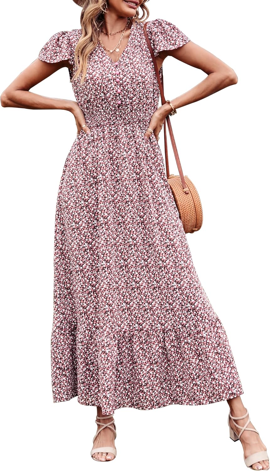 PRETTYGARDEN Womens Dresses 2025 Summer Maxi Dress Boho Chic