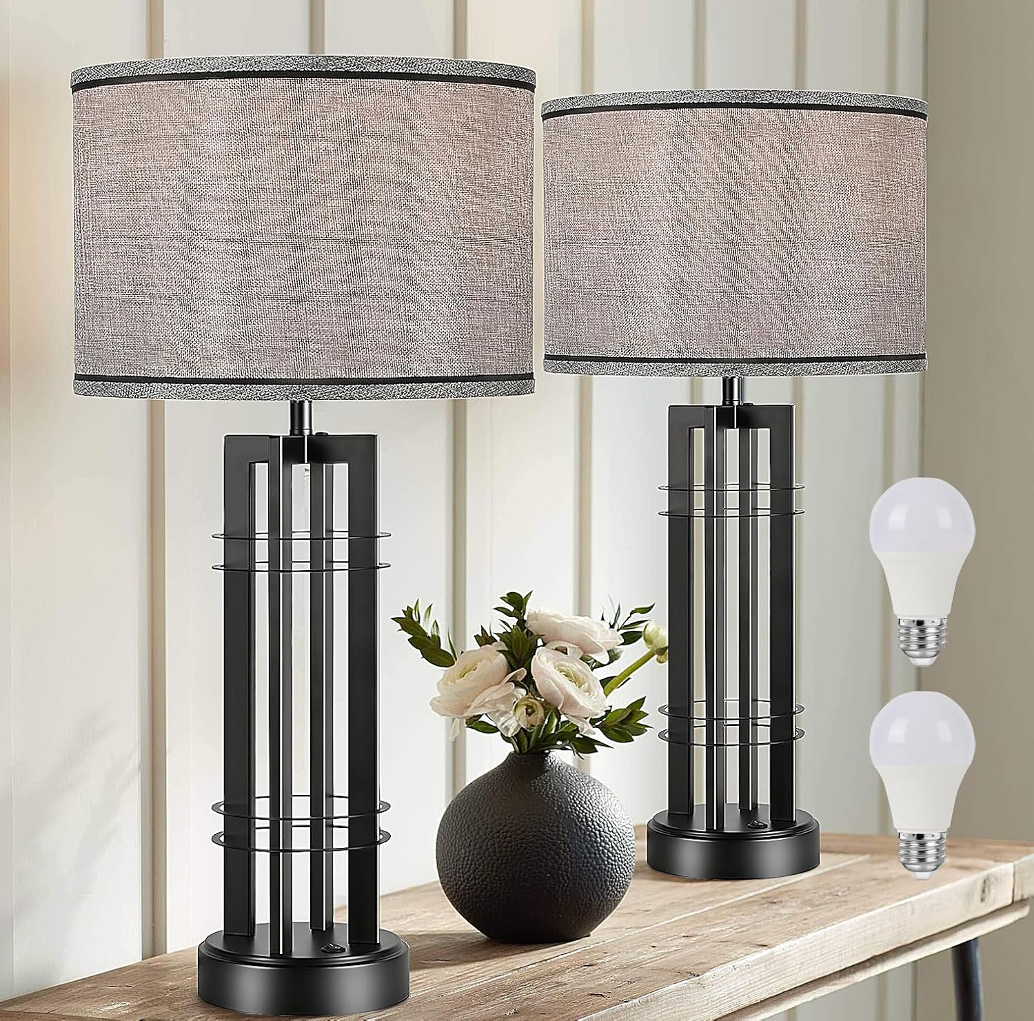 27in Tall Table Lamps Set of 2 for Living Room and Bedroom