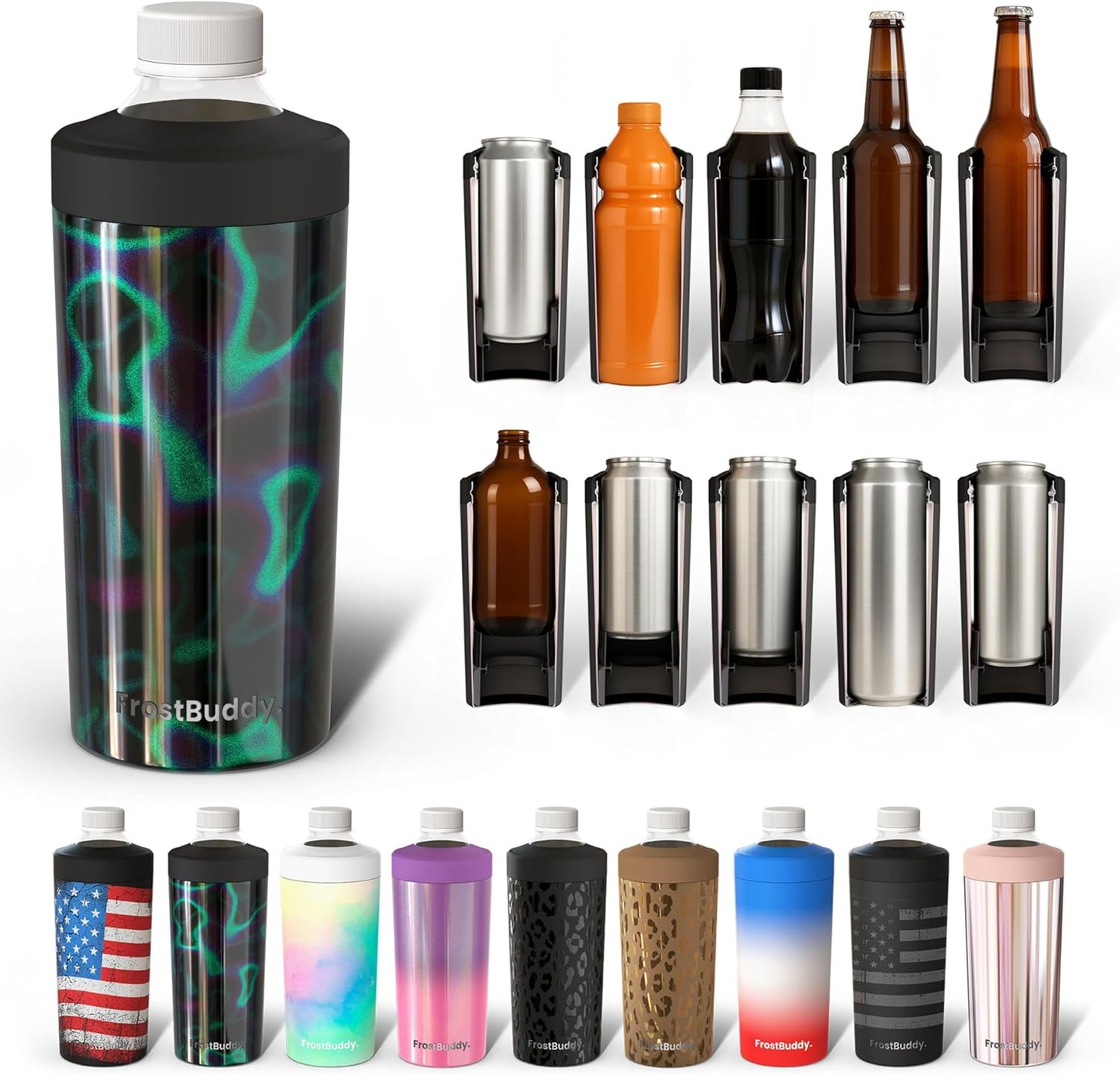 Universal Buddy XL Can Cooler - Fits All Sizes and Keeps Drinks Cold