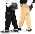 MINI PANDA Toddler Boy Pants 2-Pack - Durable Pull On Pants for Play
