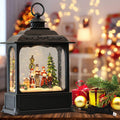 Christmas Musical Snow Globe Lantern with Timer - Spinning Glitter