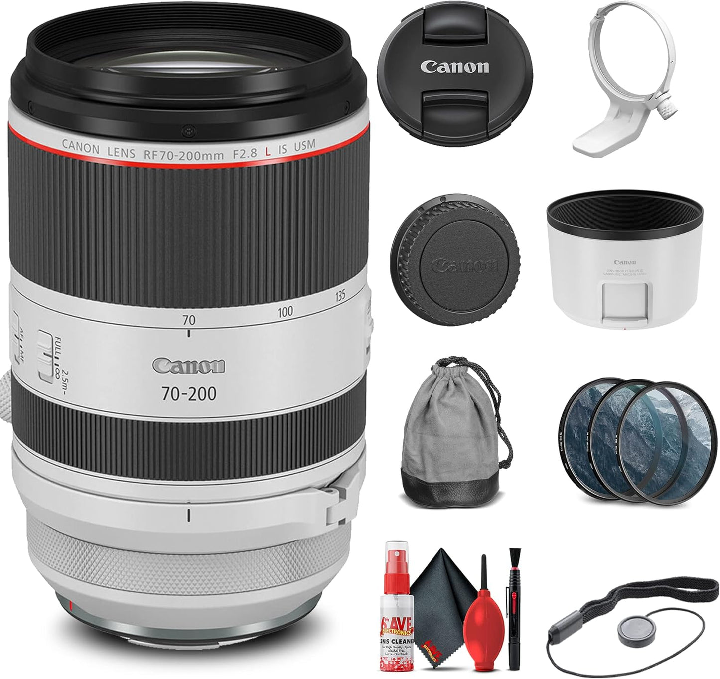 Canon RF 70-200mm f/2.8L IS USM Lens Bundle with Filters and More