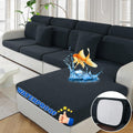 MAXIJIN Waterproof 3 Piece Sectional Couch Cushion Covers - Dark Gray