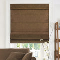 Cordless Roman Shades Cross-Hatched Modern Fabric Cascade - Privacy