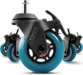 STEALTHO Navy Locking Caster Wheels Set - Heavy Duty Brakes for Office Chair