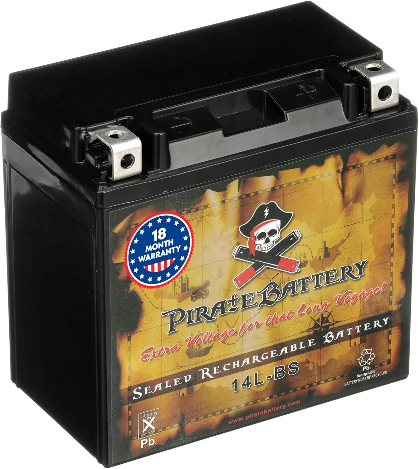 YTX14L-BS 12V 200 CCA AGM Battery for ATV, UTV, Motorcycle