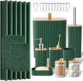 Bathroom Accessories Set 24PCS with Shower Curtain and Rugs - Stylish