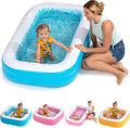 2-in-1 Inflatable Kiddie Pool 65in x 39in x 10in - Stable Grip Handles