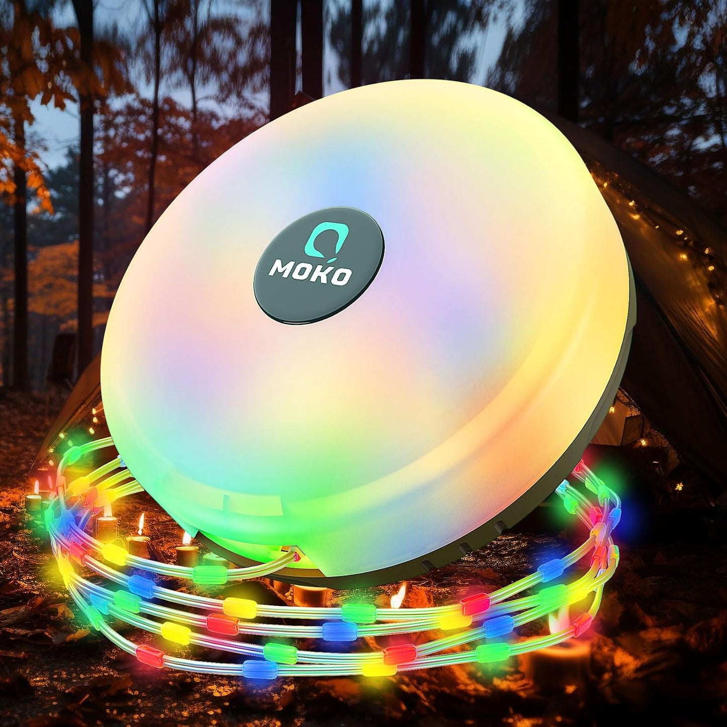 MoKo 3-in-1 Portable Fairy Lights - 8 Modes, 32.8Ft Retractable, Rechargeable - Outdoor, Garden, Camping