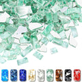 GRISUN 20 lbs Green Fire Glass for Fire Pit - High Luster Reflective