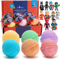 Superhero Bath Bombs for Kids with Surprise Toys Inside - 6 Pack