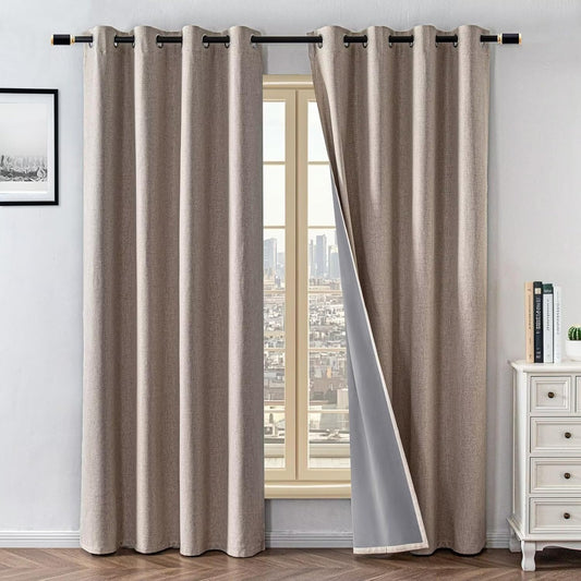 100% Blackout Curtains 108 Inches Long for Luxury Decor
