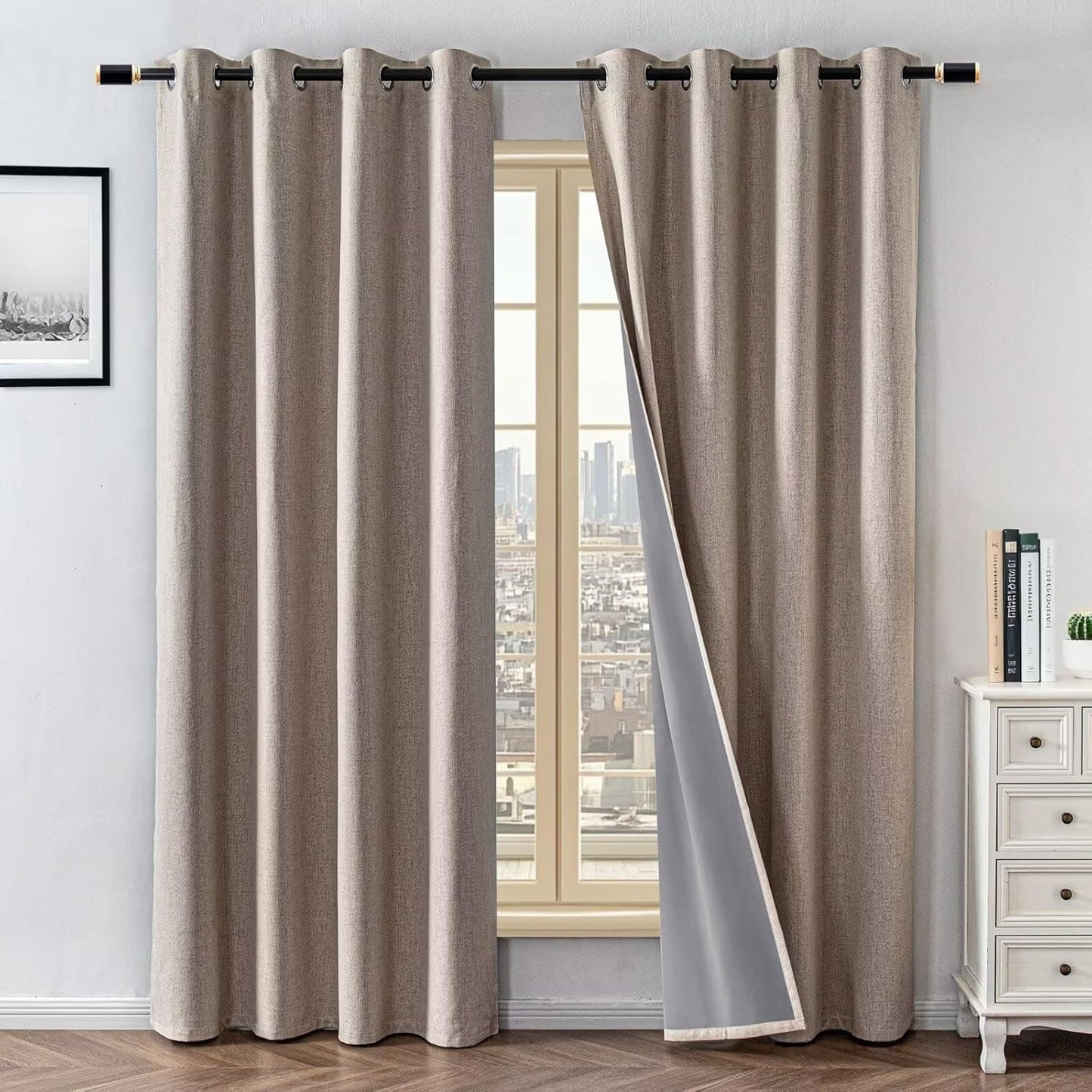 100% Blackout Curtains 90 Inch Length for Luxurious Privacy