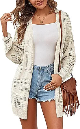 ZAFUL Women's Summer Cardigan Open Front Sweater for Casual Style