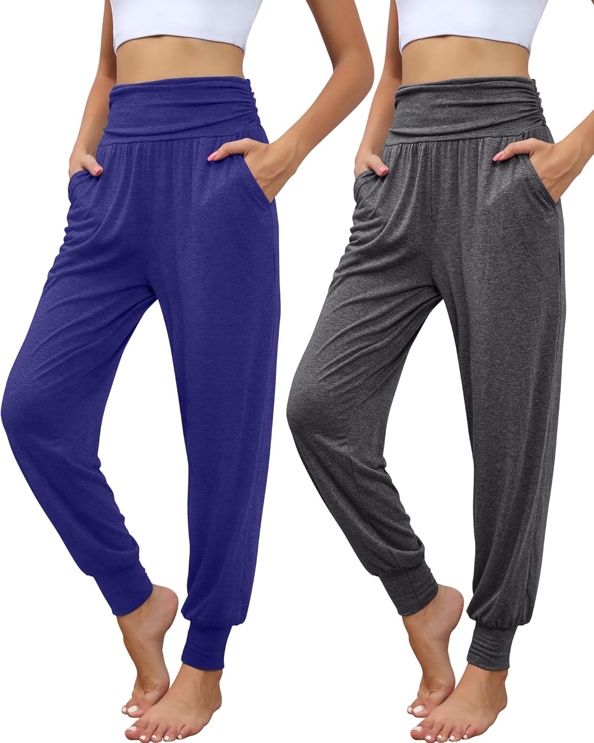 Cozy Women's Yoga Joggers with Pockets for Casual Comfort