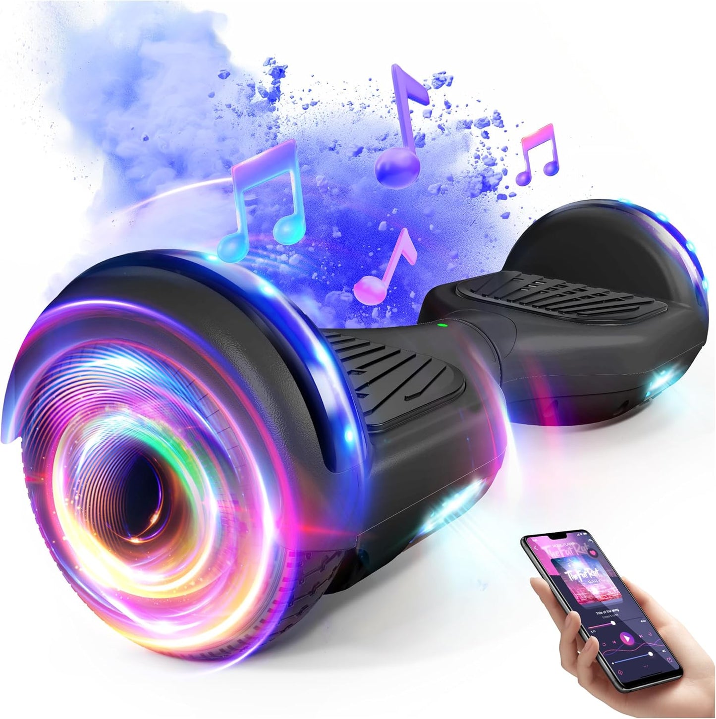 SISIGAD Scooter with 6.5in Flash Wheels & LED Lights