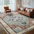 8x10 Area Rugs Floral Washable Large Rug for Living Room - Soft