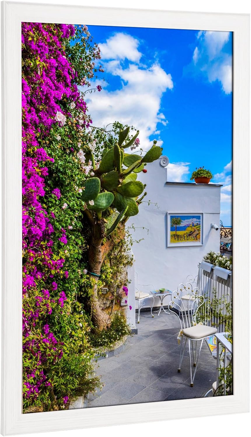 20x27 Wood Frame White for Rustic Gallery Wall Display